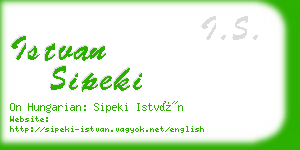istvan sipeki business card